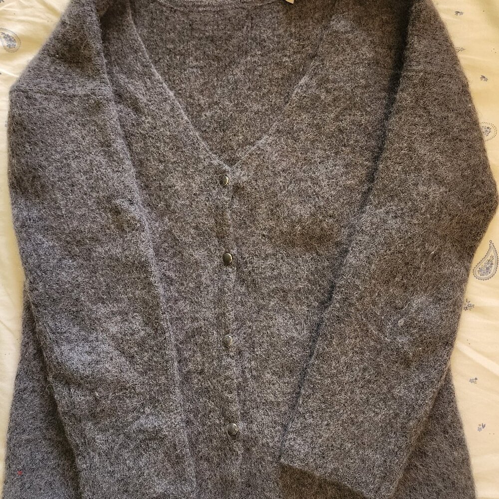 Sezane Barry Cardigan in Charcoal Grey / x-small /